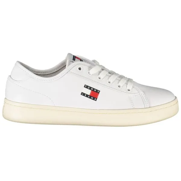 Tommy Hilfiger Tommy Hilfiger Leather Sneakers with Contrasting Details and Removable Footbed Wo