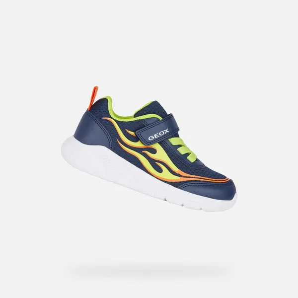 GEOX GEOX SPRINTYE JONGENS Sneakers - MARINEBLAUW/LIMOEN