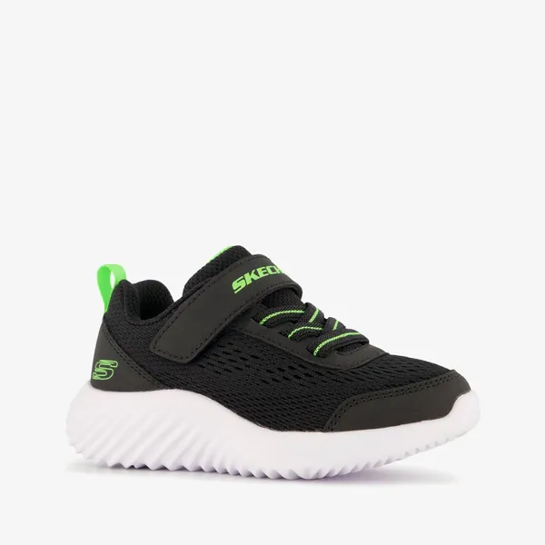 Skechers Skechers bounder jongens sneakers zwart groen - Uitneembare zool