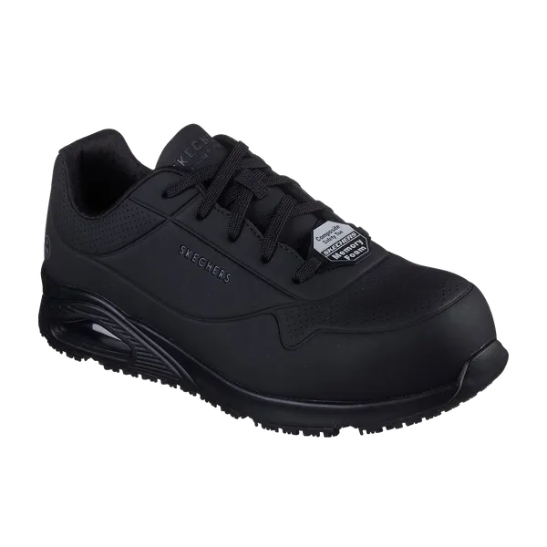 Skechers Herenveiligheidssneakers Uno SR Doltin Blk Zwart, vergelijk prijzen bij 1 winkel