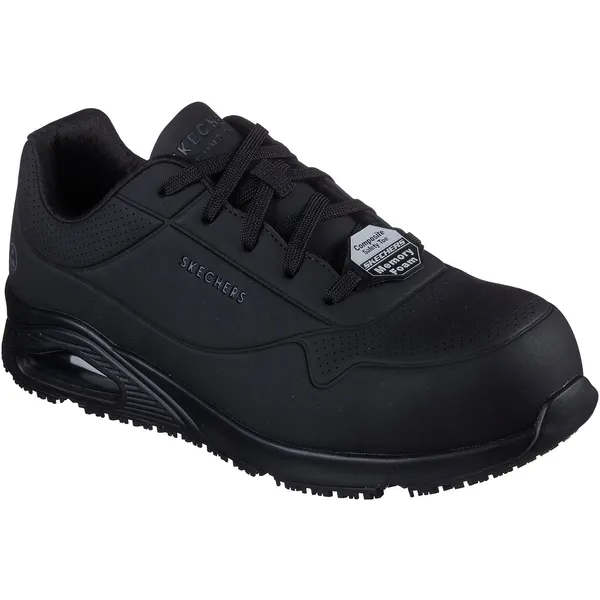Skechers Herenveiligheidssneakers Uno SR Doltin Blk Zwart, foto 2 van 2