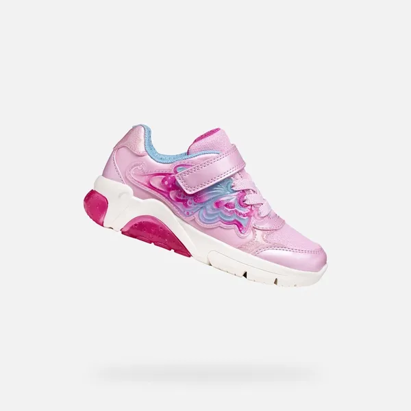 GEOX GEOX FADINLIGHT MEISJES Sneakers - ROZE/BLAUW