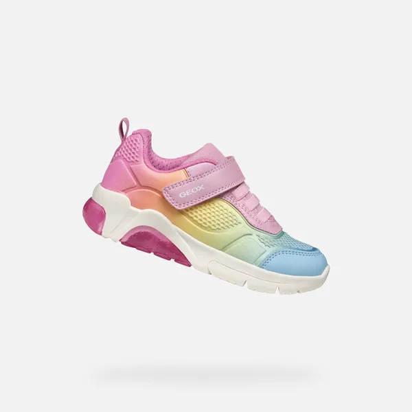GEOX GEOX FADINLIGHT MEISJES Sneakers - ROZE/MULTICOLOR
