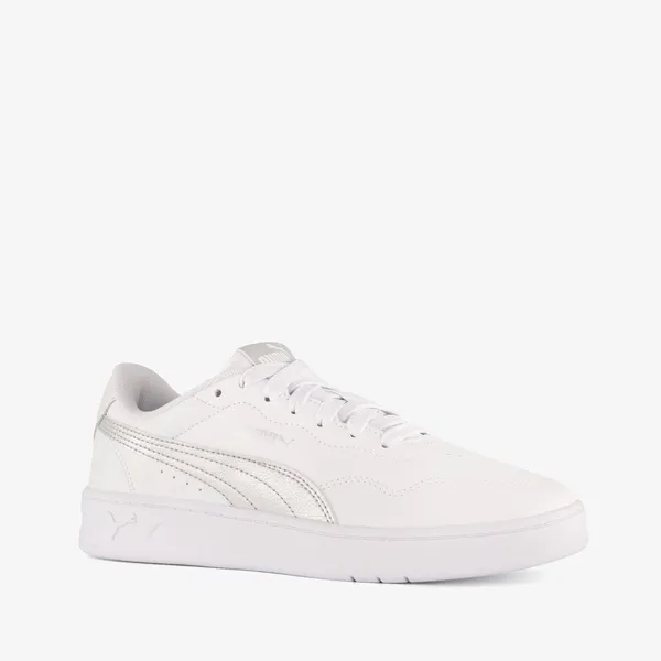 PUMA PUMA Court Lally Metallic dames sneakers wit - Uitneembare zool