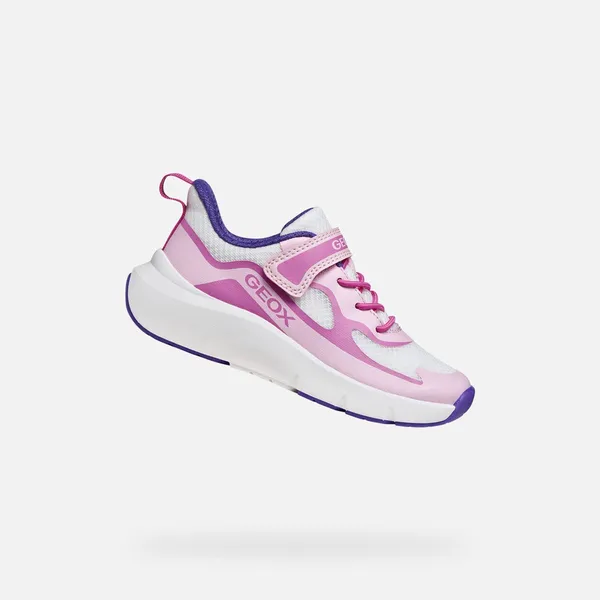 GEOX GEOX PRO-RAN TIENERS Sneakers - ROZE/WIT