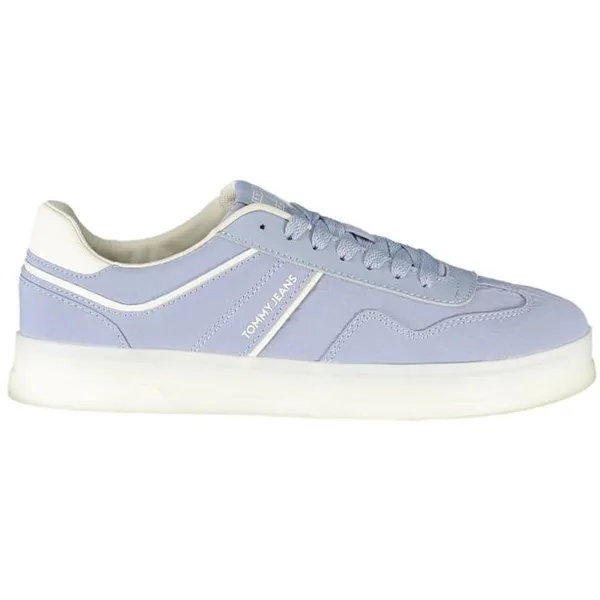 Tommy Hilfiger Tommy Hilfiger Leather Sneaker with Removable Footbed and White Accents Wo - Blue