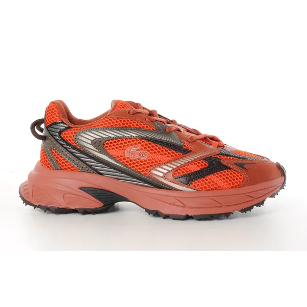 Lacoste Lacoste heren sneaker Neo Sneaker leder en mesh oranje