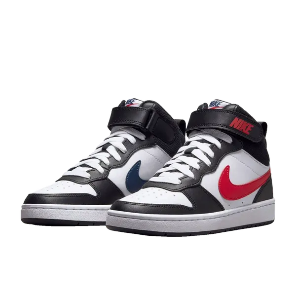 Nike Court Borough Mid Zwart/Wit/Rood, vergelijk prijzen bij 1 winkel
