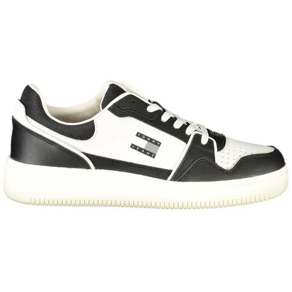 Tommy Hilfiger Tommy Hilfiger Luxury Leather Sneaker with Removable Footbed - Black