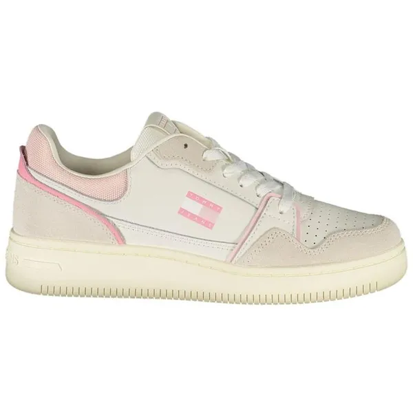 Tommy Hilfiger Tommy Hilfiger Leather Sneaker with Contrasting Details and Removable Footbed Wo