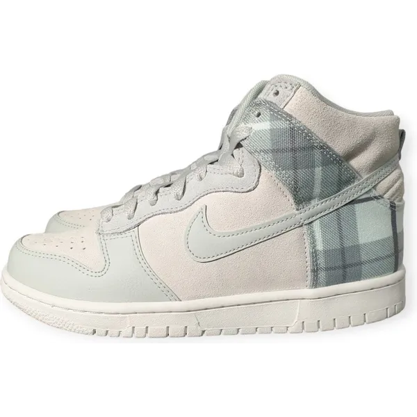 Nike Dunk High SE Tartan Plaid White Light Green - DV1724-100 - Maat 39 - Sneakers Dames