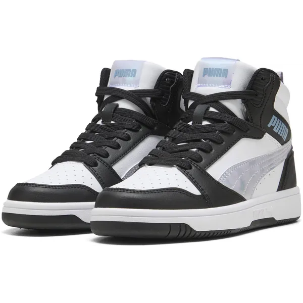 PUMA PUMA Puma Rebound V6 Mid Space Belle Jr Meisjes Sneakers - PUMA Black-Lilac Crush-PUMA White