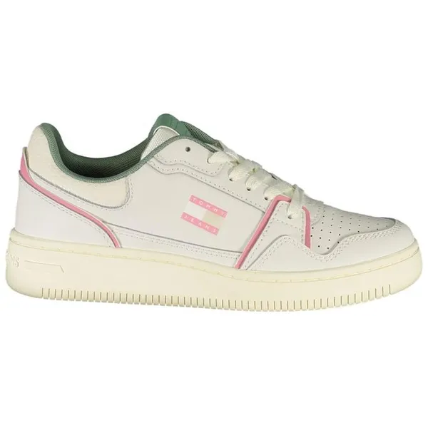 Tommy Hilfiger Tommy Hilfiger Leather Sneakers with Lace-Up Design and Contrasting Details Wo