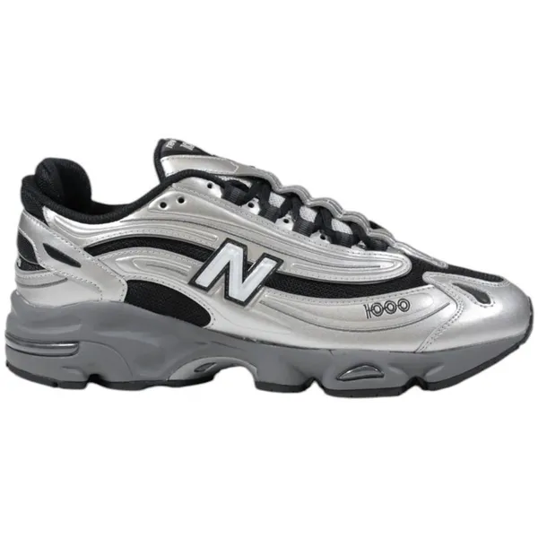 New Balance New Balance Sporty Slip-On Lace-Up Sneakers - Silver