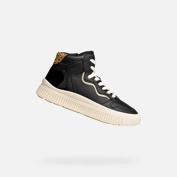 GEOX GEOX LAQUINNY MEISJES Sneakers - ZWART/PLATINA — vergelijk prijzen bij 1 winkel
