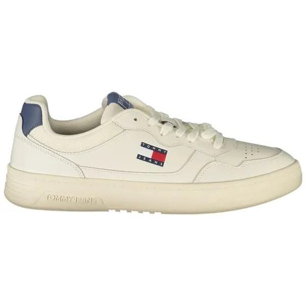 Tommy Hilfiger Tommy Hilfiger Leather Sneaker with Contrasting Accents and Removable Footbed