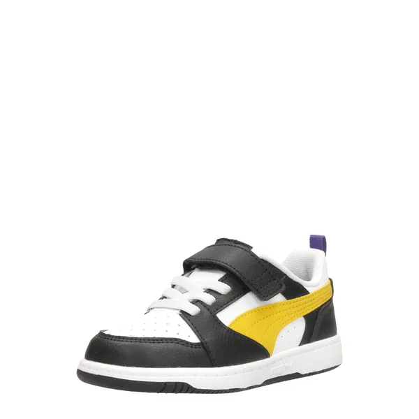 Puma Rebound V6 Lo AC+ Inf Wit/Zwart/Geel Kids, foto 2 van 4