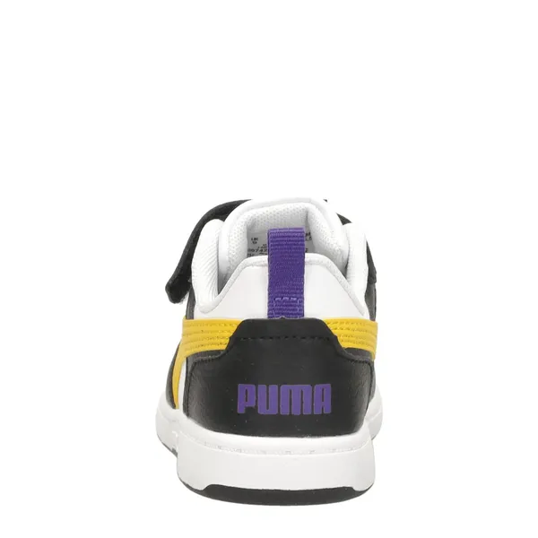 Puma Rebound V6 Lo AC+ Inf Wit/Zwart/Geel Kids, foto 3 van 4