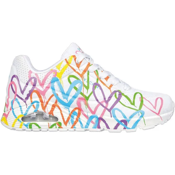 Skechers Uno J Goldcrown Highlight Love Wmlt Wit, vergelijk prijzen bij 3 winkels