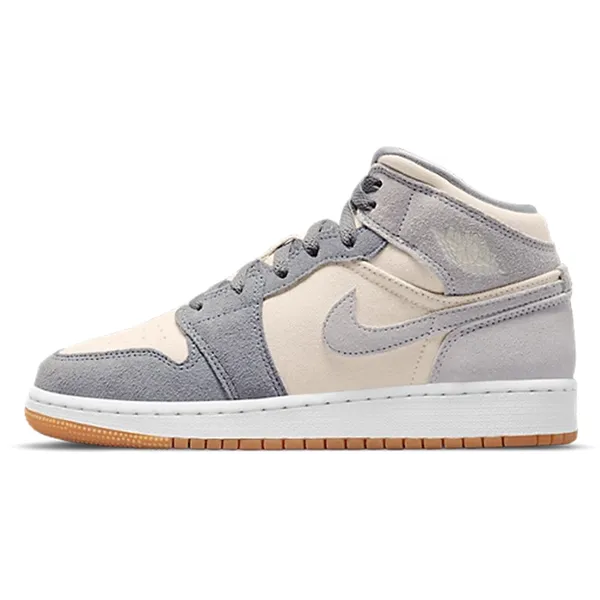 Jordan Jordan Air Jordan 1 Mid SE Coconut Milk Particle Grey (GS)