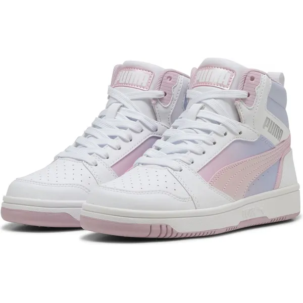 PUMA PUMA Puma Rebound V6 Mid Blurry Dreams Jr Meisjes Sneakers - PUMA White-Rose Mauve-Cool Weather