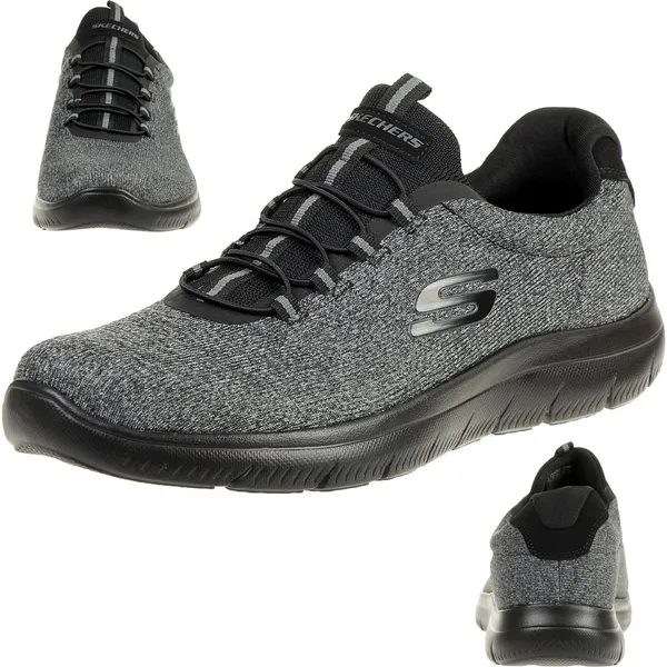 Skechers Skechers Sport Heren SUMMITS FORTON Sneakers WIDE FIT Herenschoenen Zwart