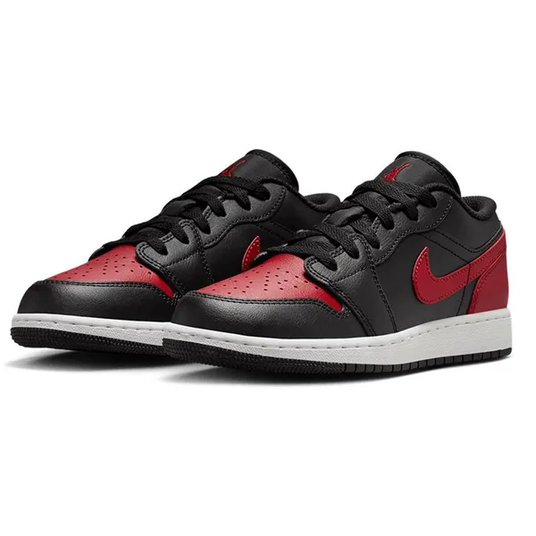 Nike Nike Air Jordan 1 Low - Kinder Sneakers - Zwart/Rood