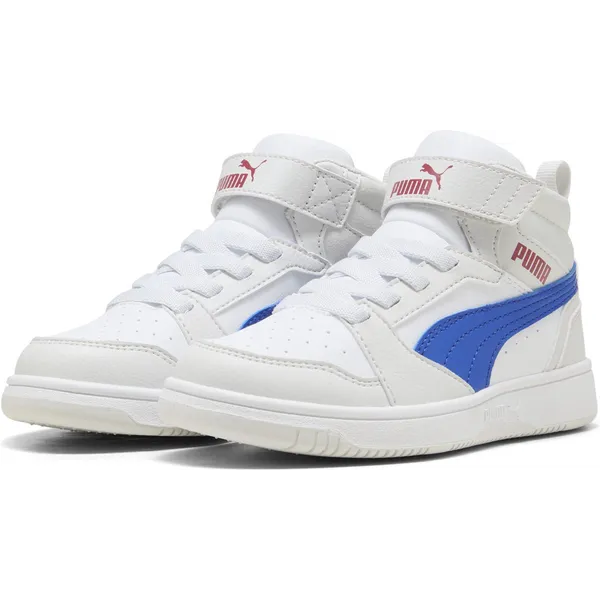 PUMA PUMA Puma Rebound V6 Mid AC+ PS Unisex Sneakers - PUMA White-Vivid Blue-Feather Gray