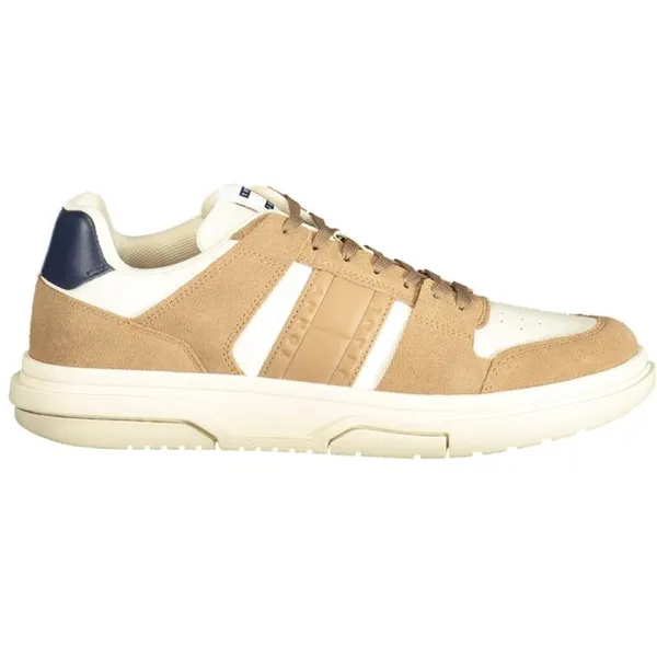Tommy Hilfiger Tommy Hilfiger Beige Leren Sneakers Voor Mannen