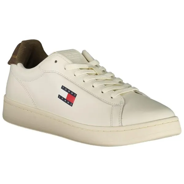 Tommy Hilfiger Tommy Hilfiger Leather Sneaker with Contrasting Details and Removable Footbed