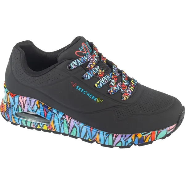 Skechers Skechers Uno - Ravaged Love, Vrouwen, Zwart, Sneakers, maat: