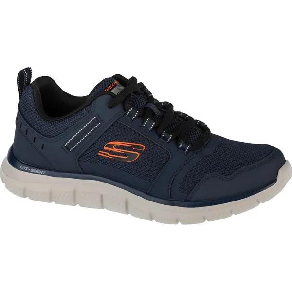 Skechers Skechers Track-Knockhill 232001-NVOR, Mannen, Marineblauw, Trainingschoenen,Sportschoenen, maat: