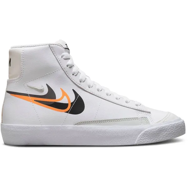 Nike Blazer Mid Next Nature 'Double Swoosh Mandarin' (GS) - maat EU 38 - FN7788-100 - sneakers hoog - wit - zwart - oranje