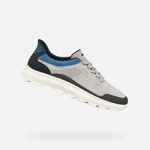 Geox SPHERICA PLUS HEREN Sneakers Lichtgrijs/Marineblauw
