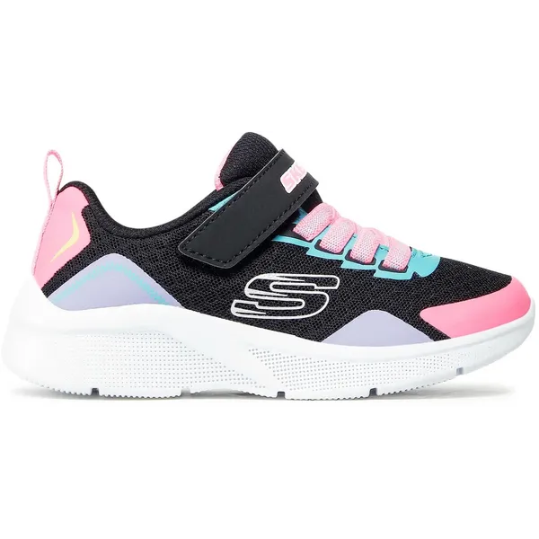 Skechers Skechers Microspec Bright Retros Kinder Sneakers Zwart Maat 27,5 - Comfortabel & Stijlvol Met Klittenbandsluiting