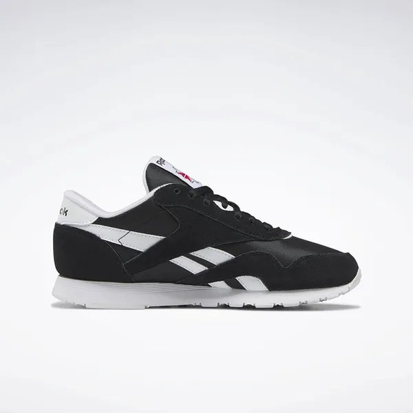 Reebok CLASSIC NYLON CBLACK FTWWHT FTWWHT Dames Sneakers - Zwart/white