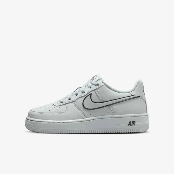 Nike Nike Air Force 1 GS Light Smoke Grey Black - Sneakers - Unisex - Grijs/Zwart
