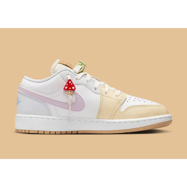 Nike Nike Air Jordan 1 Low - Kinder - Sneaker - Limited Edition - Wit/Geel/Paars