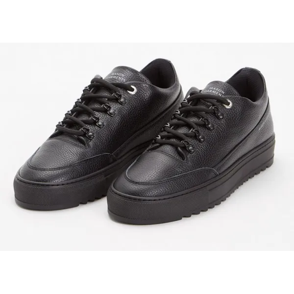 Mason Garments Mason Garments Torino sneaker van leer - Zwart