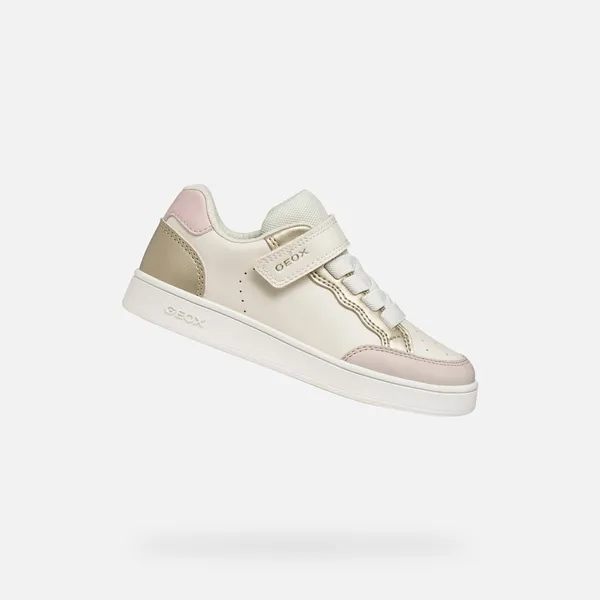 GEOX GEOX ECLYPER MEISJES Sneakers - LICHT IVOORKLEURIG/GOUD