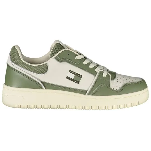 Tommy Hilfiger Tommy Hilfiger Leather Lace-Up Sneakers with Removable Footbed - Green