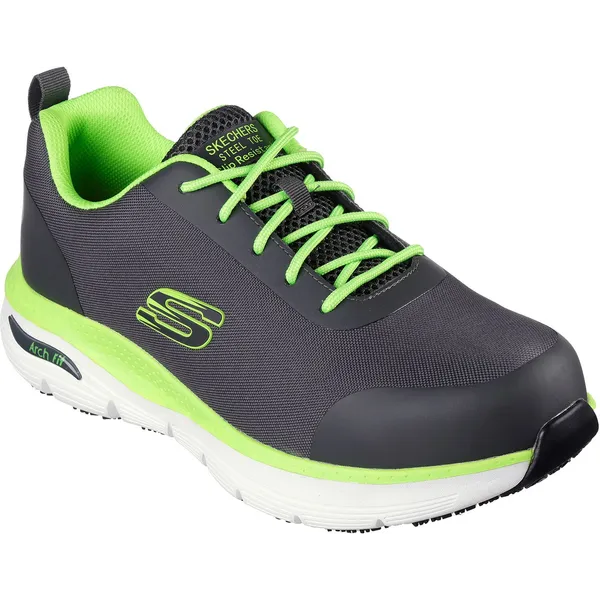 Skechers Skechers heren veiligheidssneakers SRRINGSTAP ARCH FIT 200086EC CCLM grijs/groen