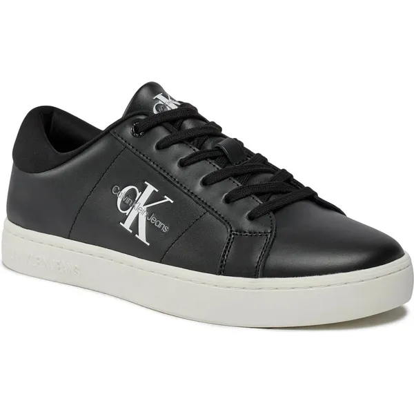 Calvin Klein Calvin Klein Bedrukte Leren Sneakers Met Rubberen Zool