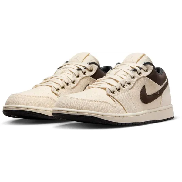 Nike Nike Air Jordan 1 Low Premium - Beige / Baroque Brown - Sneakers Heren