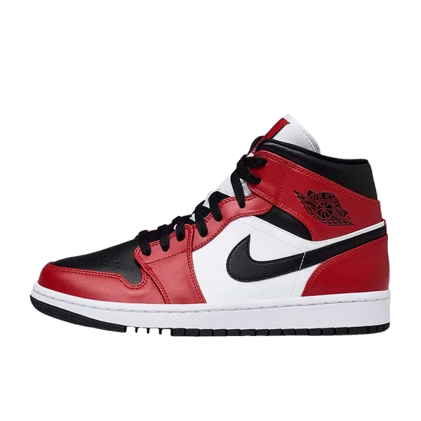 Nike Air Jordan 1 Mid Black/Black-Gym Red "Chicago black toe", vergelijk prijzen bij 2 winkels