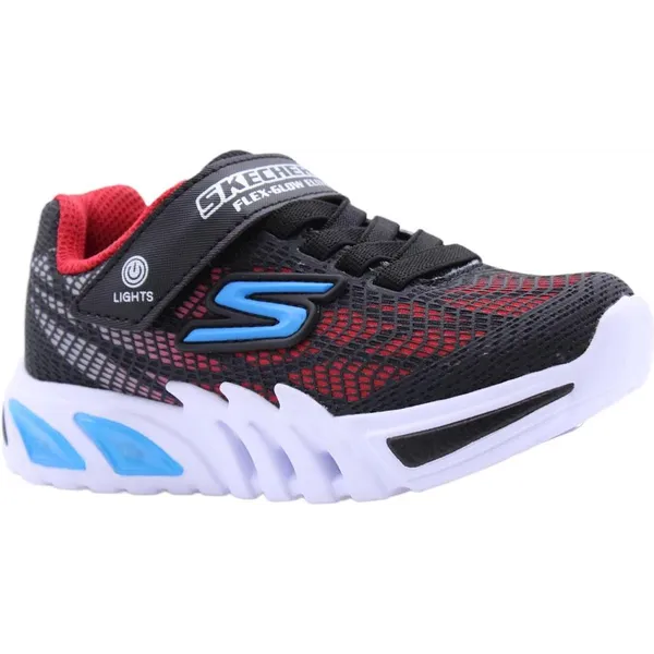 Skechers S-Lights Flex-Glow Elite zwart - rood - blauw - wit