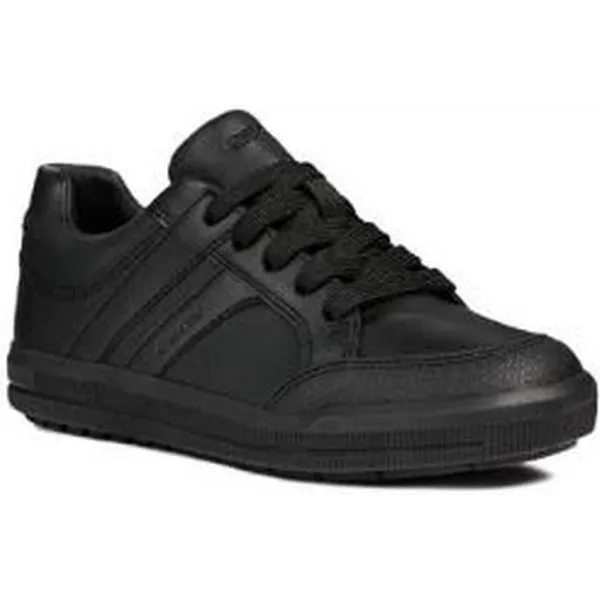 GEOX GEOX Boys Junior J Arzach B. D Lace Up Leather Trainer (Black)