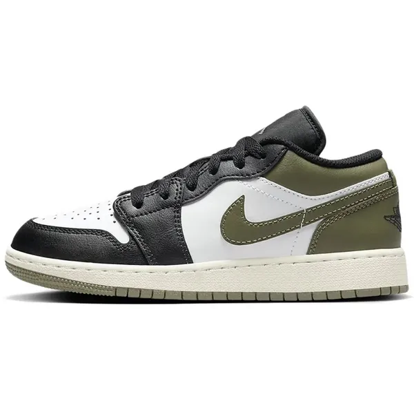 Jordan Jordan Air Jordan 1 Low (GS) - Sneakers - Zwart/Groen - Maat 38 - Doos zonder deksel