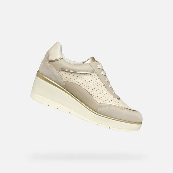 GEOX GEOX ILDE DAMES Sneakers - BEIGE/LICHTBEIGE