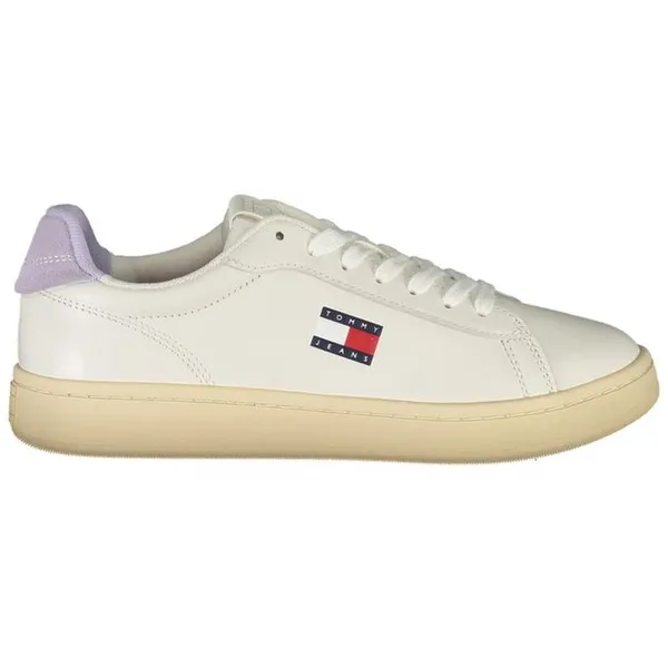 Tommy Hilfiger Tommy Hilfiger Leather Sneaker with Contrasting Accents and Removable Footbed Wo